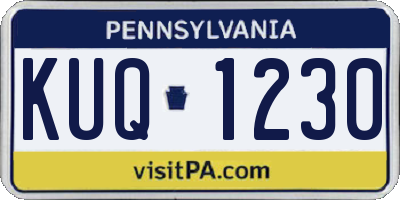 PA license plate KUQ1230