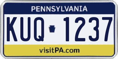PA license plate KUQ1237