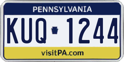 PA license plate KUQ1244