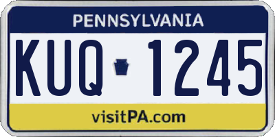 PA license plate KUQ1245
