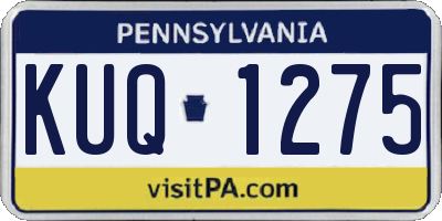 PA license plate KUQ1275