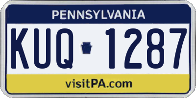 PA license plate KUQ1287