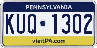 PA license plate KUQ1302