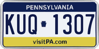 PA license plate KUQ1307