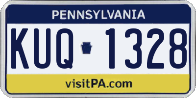 PA license plate KUQ1328