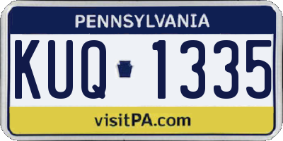 PA license plate KUQ1335