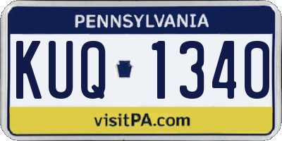 PA license plate KUQ1340