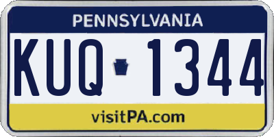PA license plate KUQ1344
