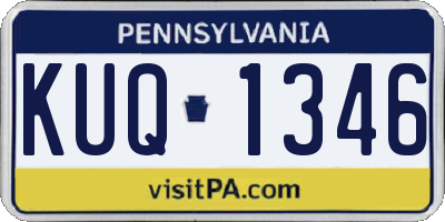PA license plate KUQ1346