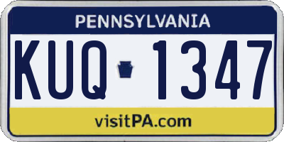 PA license plate KUQ1347