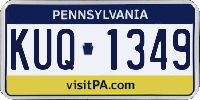 PA license plate KUQ1349