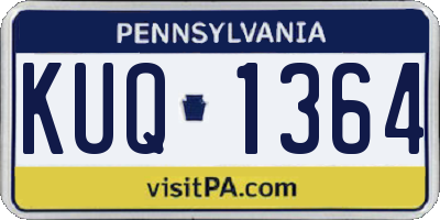 PA license plate KUQ1364