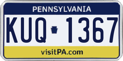 PA license plate KUQ1367