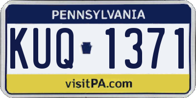 PA license plate KUQ1371