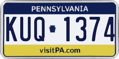 PA license plate KUQ1374