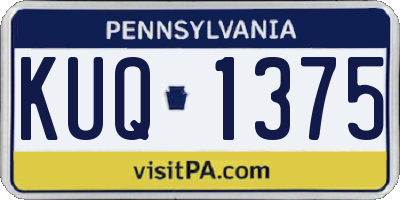 PA license plate KUQ1375