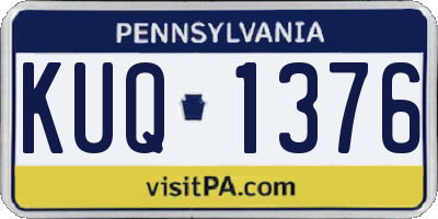 PA license plate KUQ1376