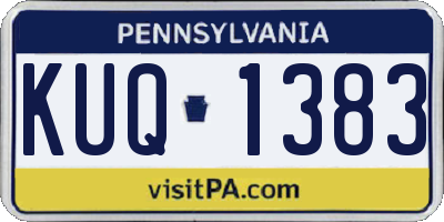 PA license plate KUQ1383
