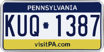 PA license plate KUQ1387