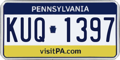 PA license plate KUQ1397