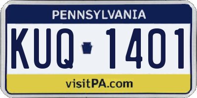PA license plate KUQ1401
