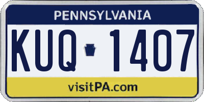 PA license plate KUQ1407