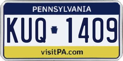 PA license plate KUQ1409