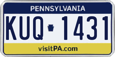 PA license plate KUQ1431