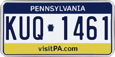 PA license plate KUQ1461