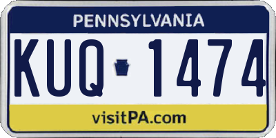 PA license plate KUQ1474