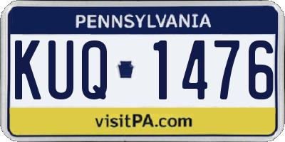 PA license plate KUQ1476