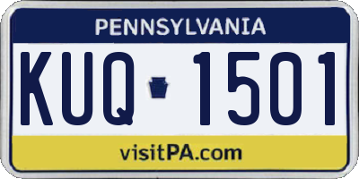 PA license plate KUQ1501