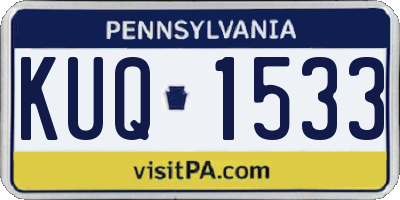 PA license plate KUQ1533