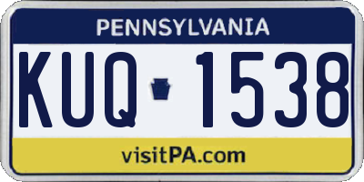 PA license plate KUQ1538