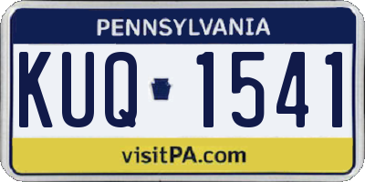 PA license plate KUQ1541