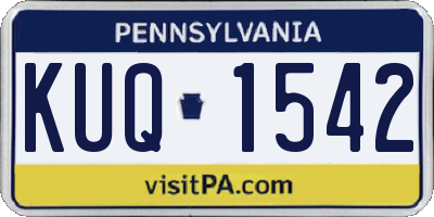 PA license plate KUQ1542