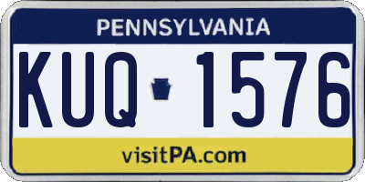 PA license plate KUQ1576