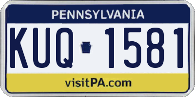 PA license plate KUQ1581