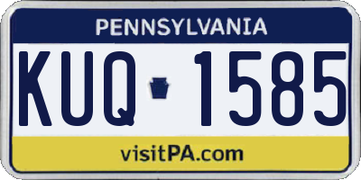 PA license plate KUQ1585