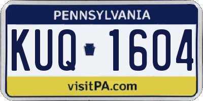 PA license plate KUQ1604