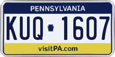 PA license plate KUQ1607