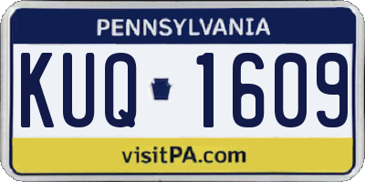 PA license plate KUQ1609