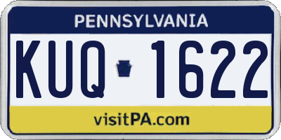 PA license plate KUQ1622