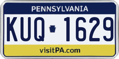 PA license plate KUQ1629