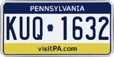 PA license plate KUQ1632