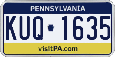 PA license plate KUQ1635
