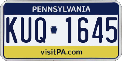 PA license plate KUQ1645