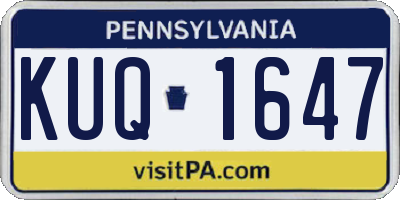 PA license plate KUQ1647