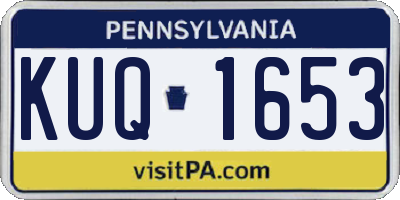 PA license plate KUQ1653