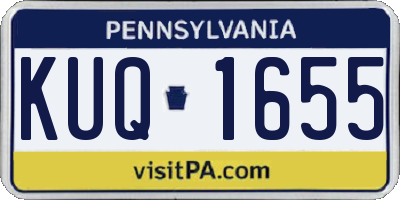 PA license plate KUQ1655